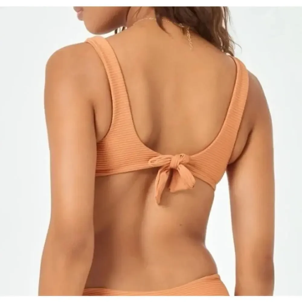 L*Space Eco Chic Repreve Nikita Bikini Top in Sienna Size Large NEW NWT